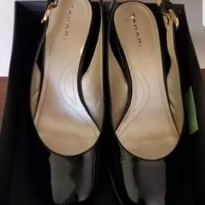 Tahari -Casey Black Patent Wedges